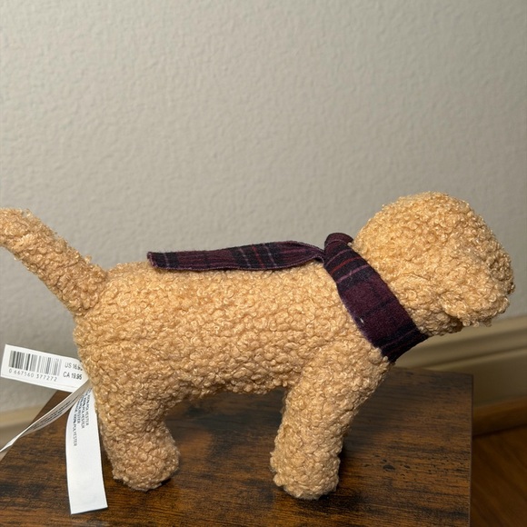 PINK Victoria's Secret Beige Plush Dog with Dark Scarf - Picture 10 of 10